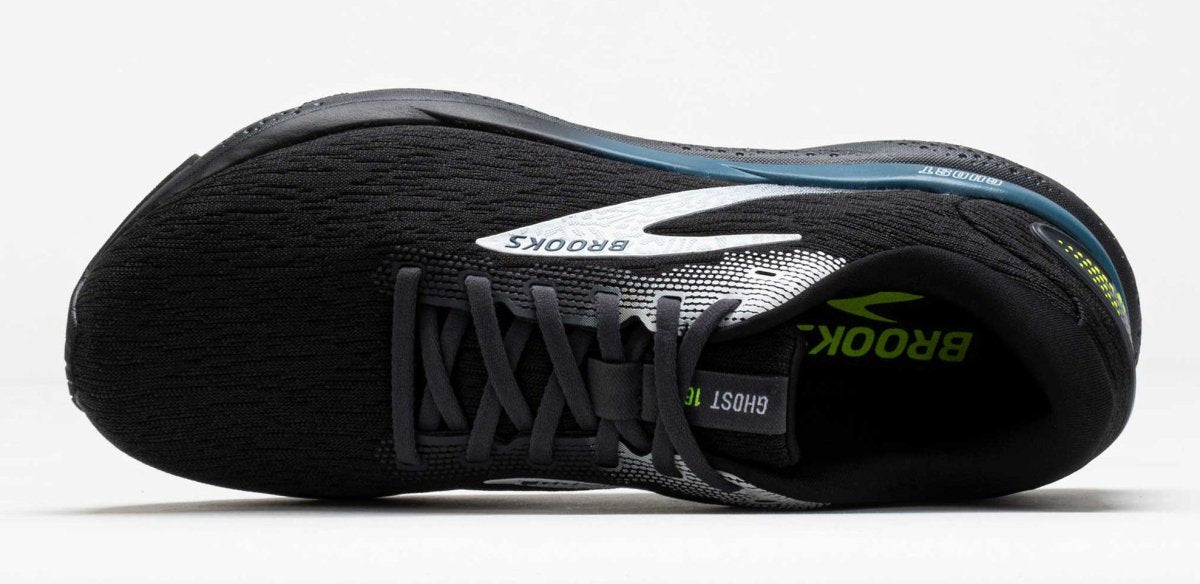 BrookS Ghost 16 Running Shoes Men’s Engineered Mesh Black Ebony Blue 1104181d046 Footwear by Brooks – Don't Panic Shoes