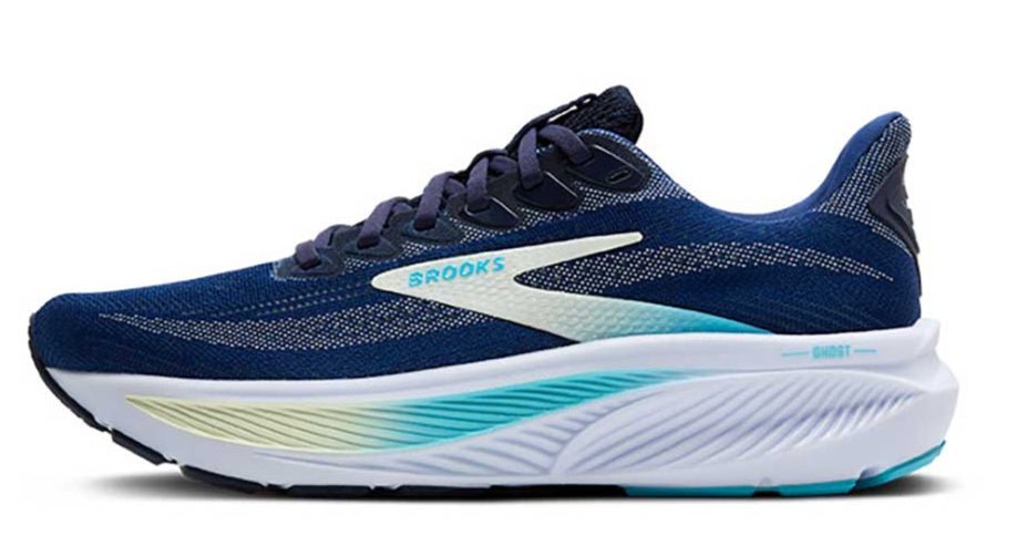 BrookS Ghost 17 Women’s Engineered Mesh Navy Green Turquoise Road Running Shoes 1204311b458 Footwear by Brooks – Don't Panic Shoes