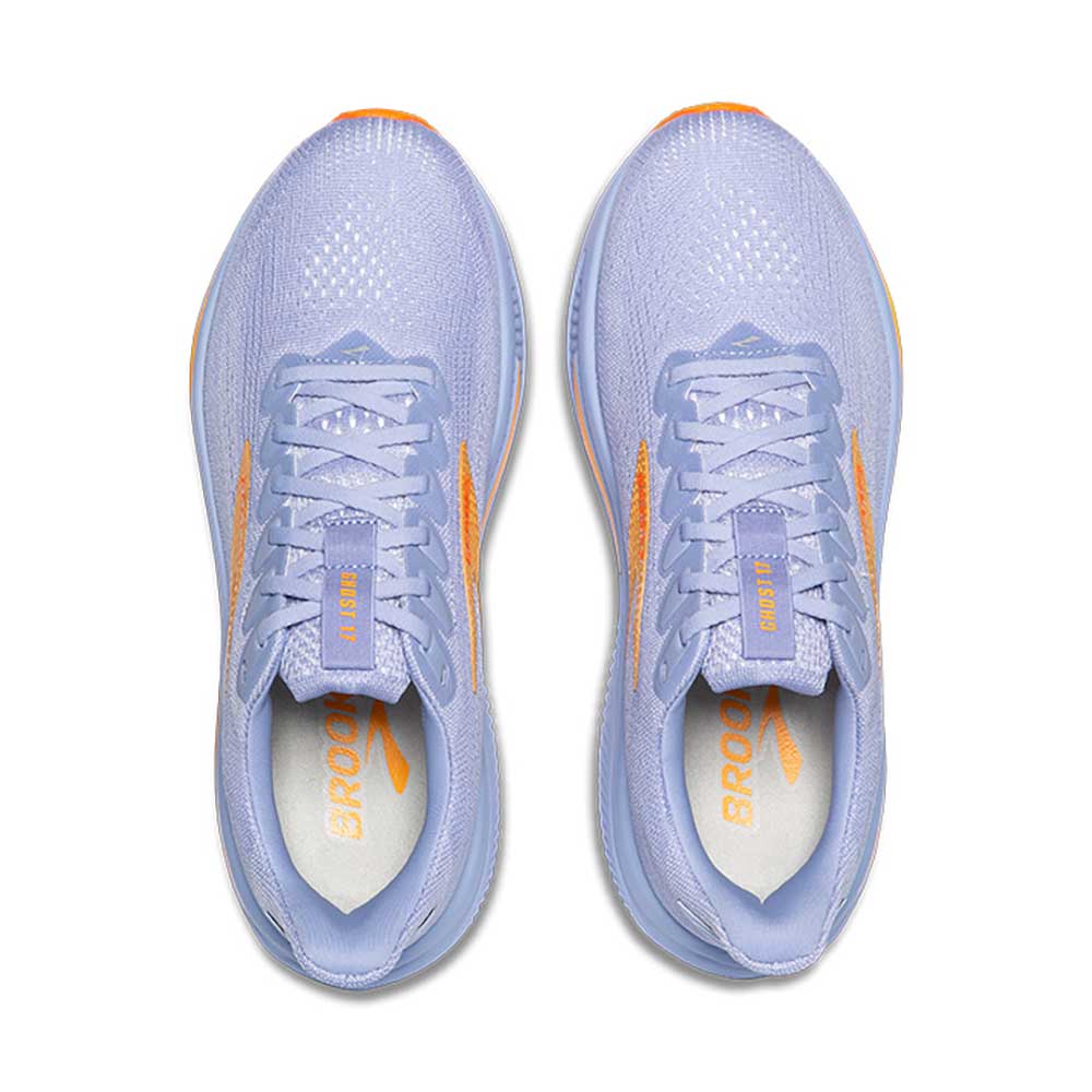 BrookS Ghost 17 Women’s Road Running Sneaker Blue Heron White Orange 1204311b443 Footwear by Brooks – Don't Panic Shoes