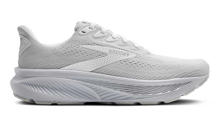 BrookS Ghost 17 Women’s Running Shoe Breathable Neutral Cushioning White Grey 1204311b151 Footwear by Brooks – Don't Panic Shoes
