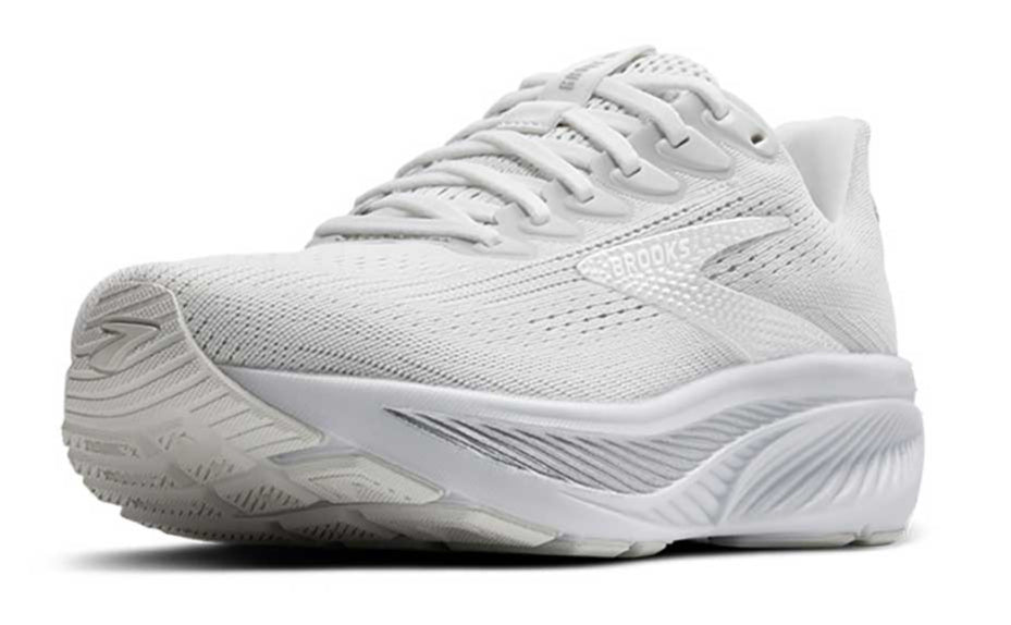 BrookS Ghost 17 Women’s Running Shoe Breathable Neutral Cushioning White Grey 1204311b151 Footwear by Brooks – Don't Panic Shoes