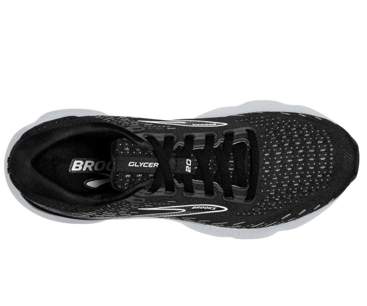 BrookS Glycerin 20 Women’s Road Running Shoe Plush Cushioning Black White Alloy 1203691b059 Footwear by Brooks – Don't Panic Shoes