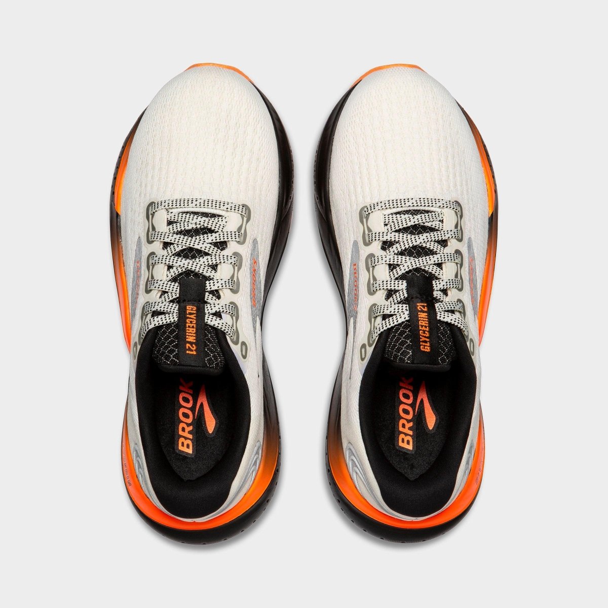 BrookS Glycerin 21 Women’s Running Shoe Ecru Orange Black Neutral Cushioning 1204081b157 Footwear by Brooks – Don't Panic Shoes