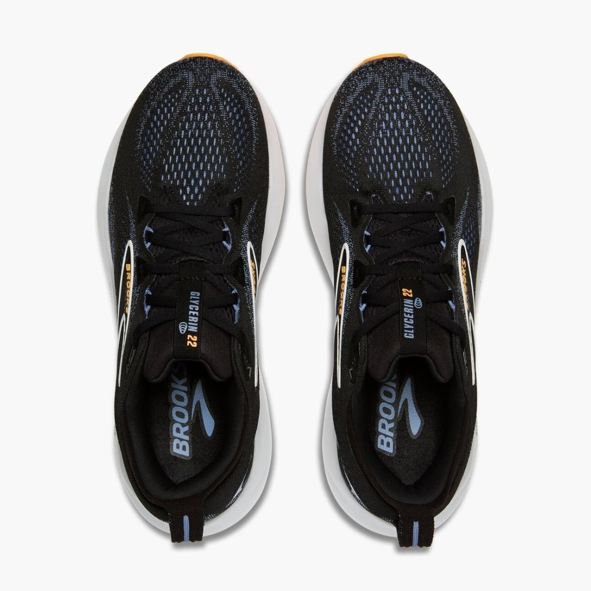 BrookS Glycerin 22 Men’s Running Shoe Black Country Blue Orange Pop Comfort 1104451d013 Footwear by Brooks – Don't Panic Shoes