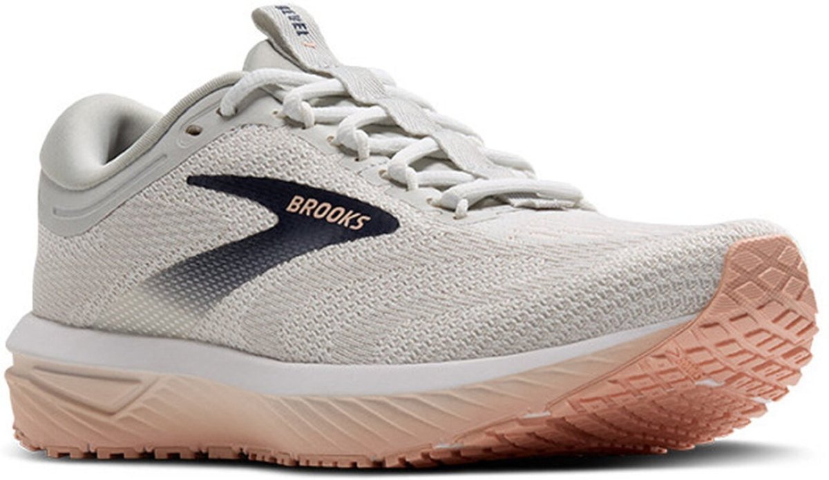 BrookS Revel 7 Women’s Oyster White Tropical Peach Neutral Running Shoes 1204241b195 Footwear by Brooks – Don't Panic Shoes