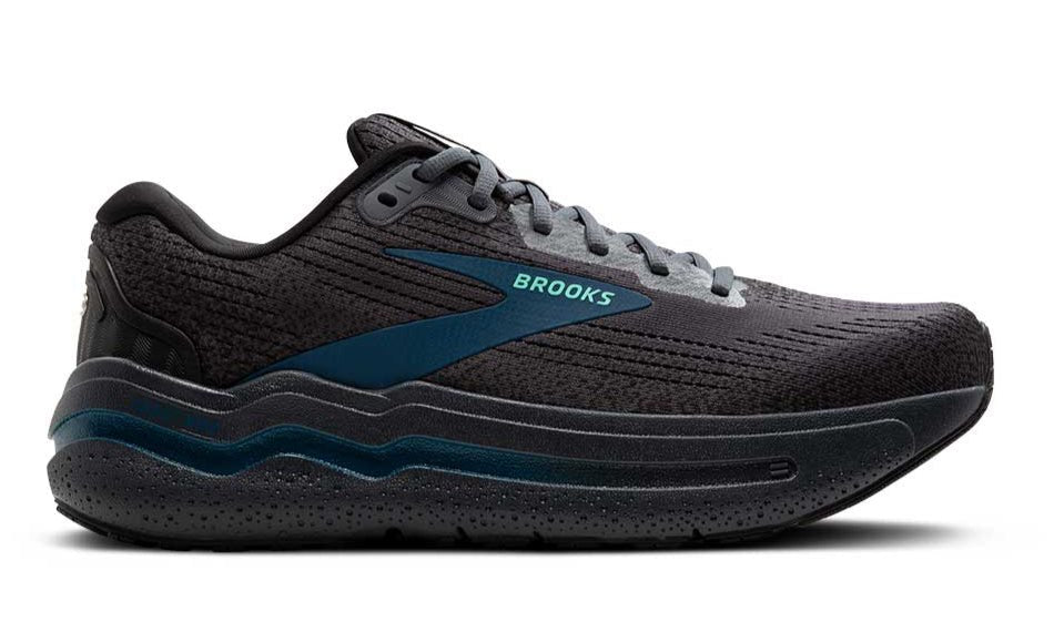 BrookS Running Ghost Max 2 Men’s Engineered Mesh Ebony Cockatoo Blue Sapphire 1104311d081 Footwear by Brooks – Don't Panic Shoes