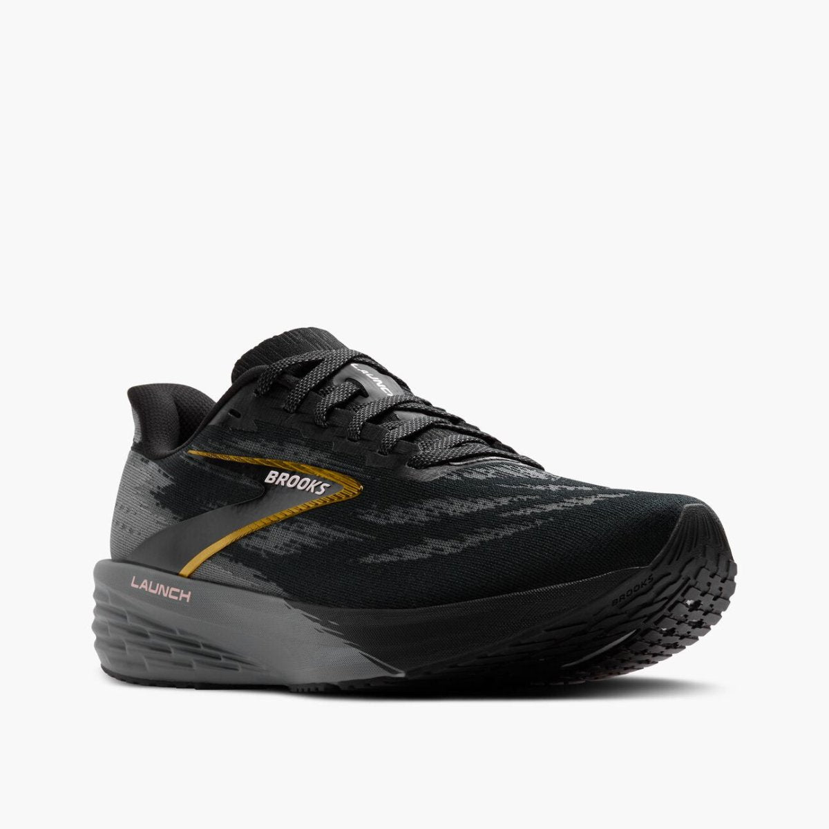 BrookS Running Launch 11 Men’s Running Shoes Lightweight Cushioning Black Grey Gold 1104501d077 Footwear by Brooks – Don't Panic Shoes