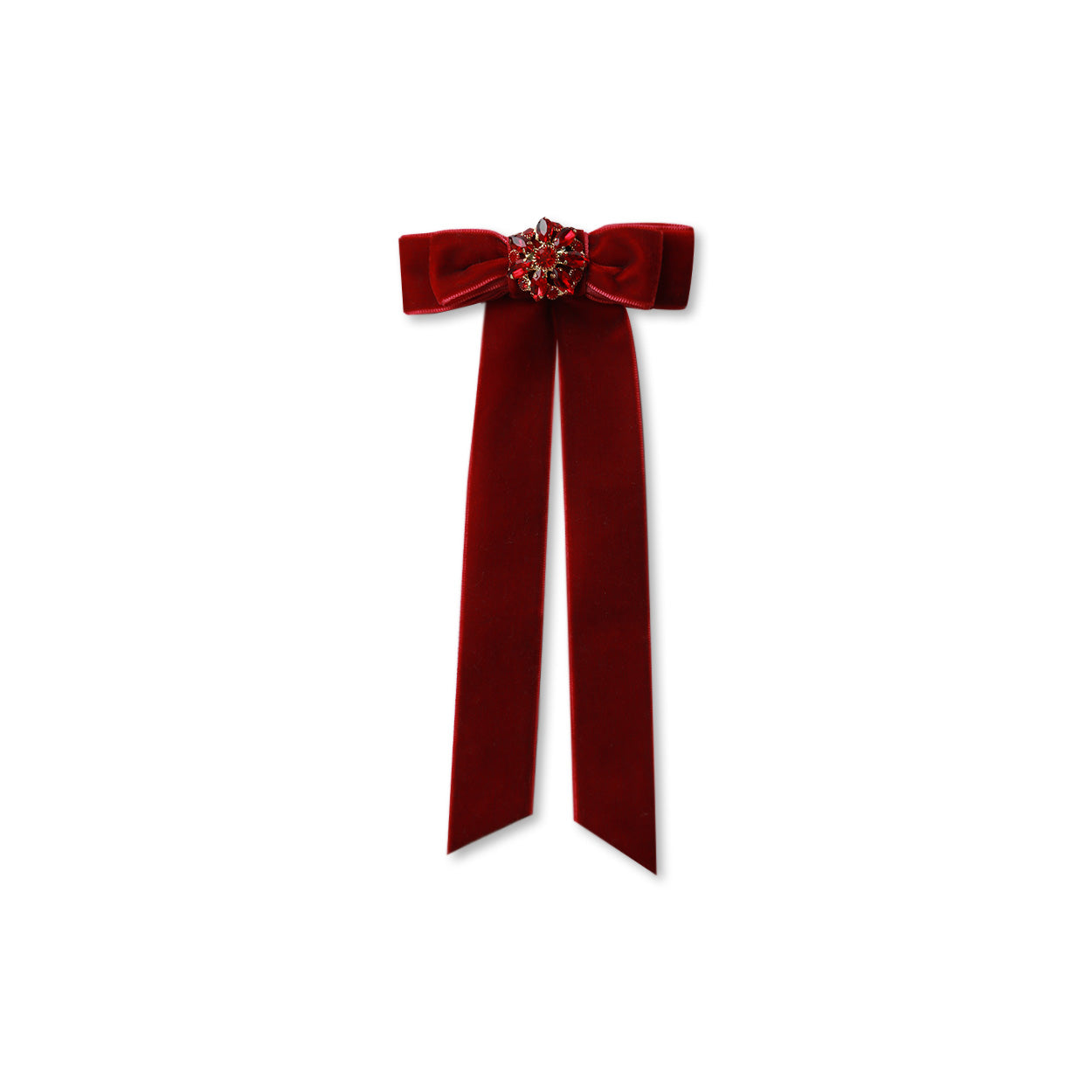 Alessia Velvet Hair Clip Premium Elegance Velvet Burgundy