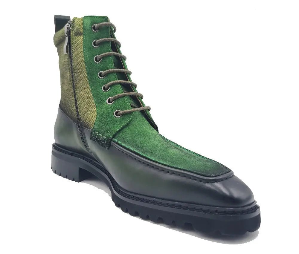 Burnished Calfskin Slip On Boot Lug Sole Calfskin Kb516 - 17 Boots by Carrucci Shoes – Don't Panic Shoes