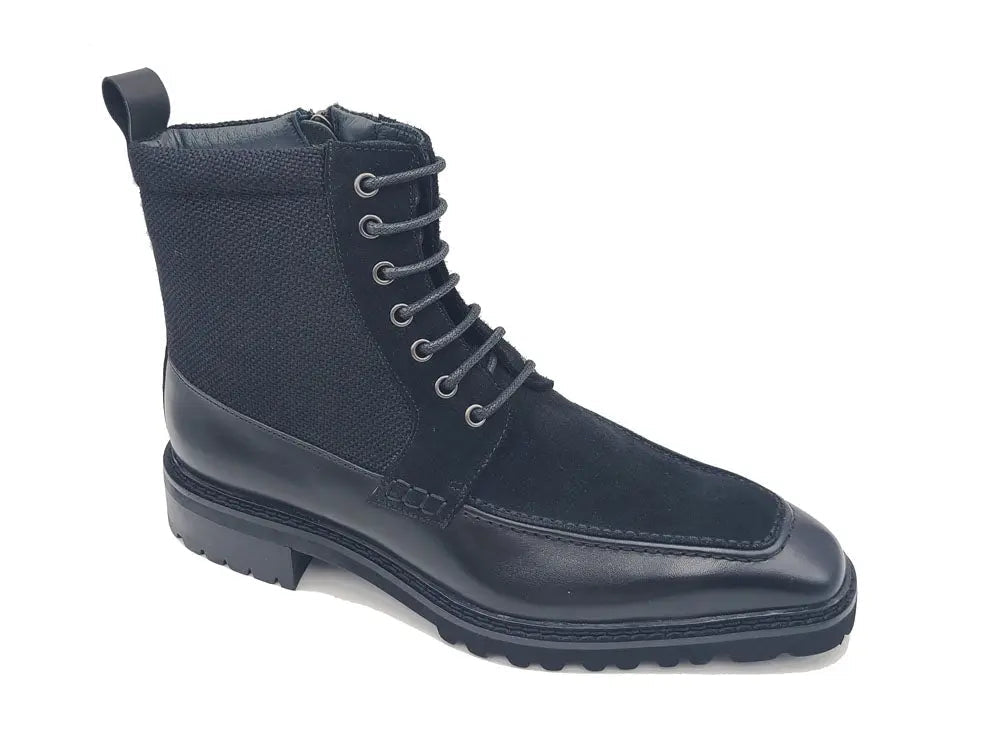 Burnished Calfskin Slip On Boot Lug Sole Calfskin Kb516 - 17 Boots by Carrucci Shoes – Don't Panic Shoes