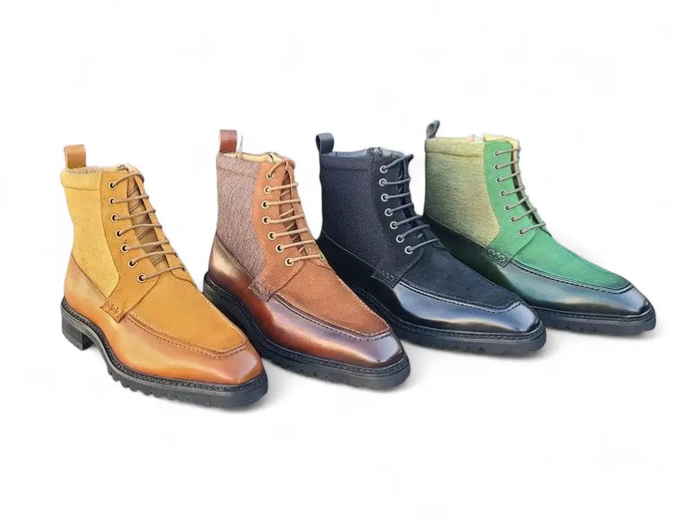 Burnished Calfskin Slip On Boot Lug Sole Calfskin Kb516 - 17 Boots by Carrucci Shoes – Don't Panic Shoes