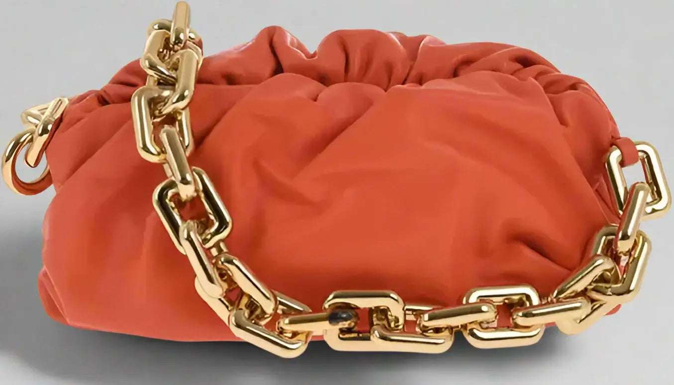 Bottega Veneta Leather THE CHAIN POUCH Bag with Magnetic Closure