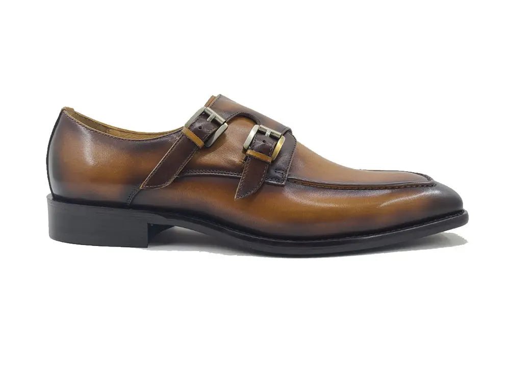 Calfskin Double Monk Loafer Ks509 - 05 Premium Craft Footwear Shoes by Carrucci Shoes – Don't Panic Shoes