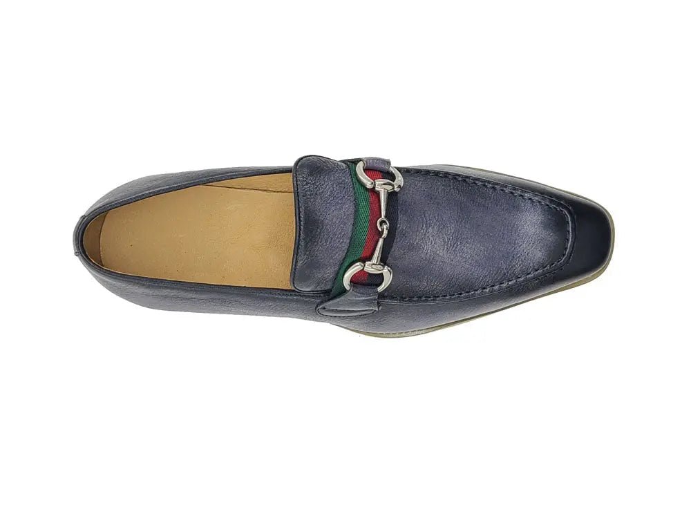 Calfskin Leather Slip On Horsebit Buckle Loafer Ks515 - 07r Shoes by Carrucci Shoes – Don't Panic Shoes