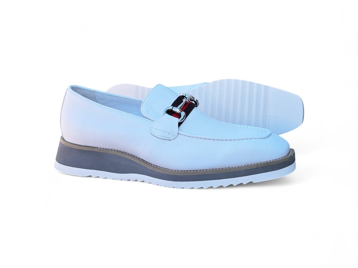 Calfskin Leather Slip On Horsebit Buckle Loafer Ks515 - 07r Shoes by Carrucci Shoes – Don't Panic Shoes