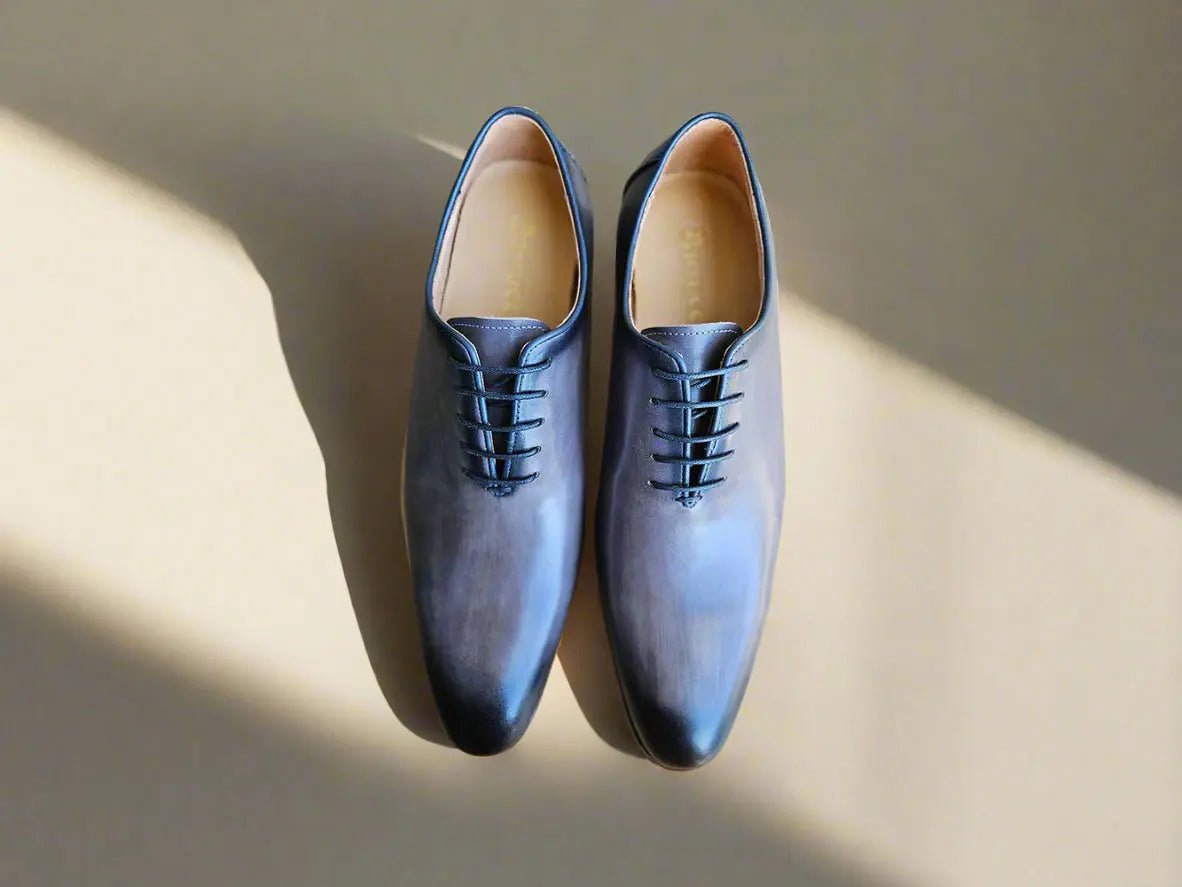 Calfskin Whole Cut Lace Up Oxford Leather Ks505 - 12 Shoes by Carrucci Shoes – Don't Panic Shoes