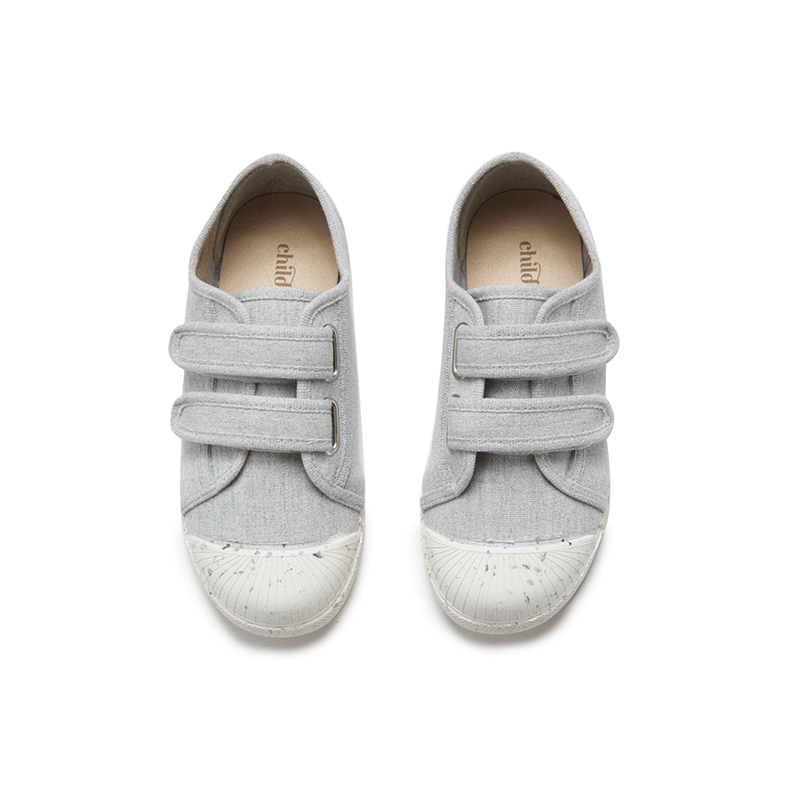 Cameron Grey Adjustable Velcro Non Slip Rubber Soles Core by Childrenchic – Don't Panic Shoes