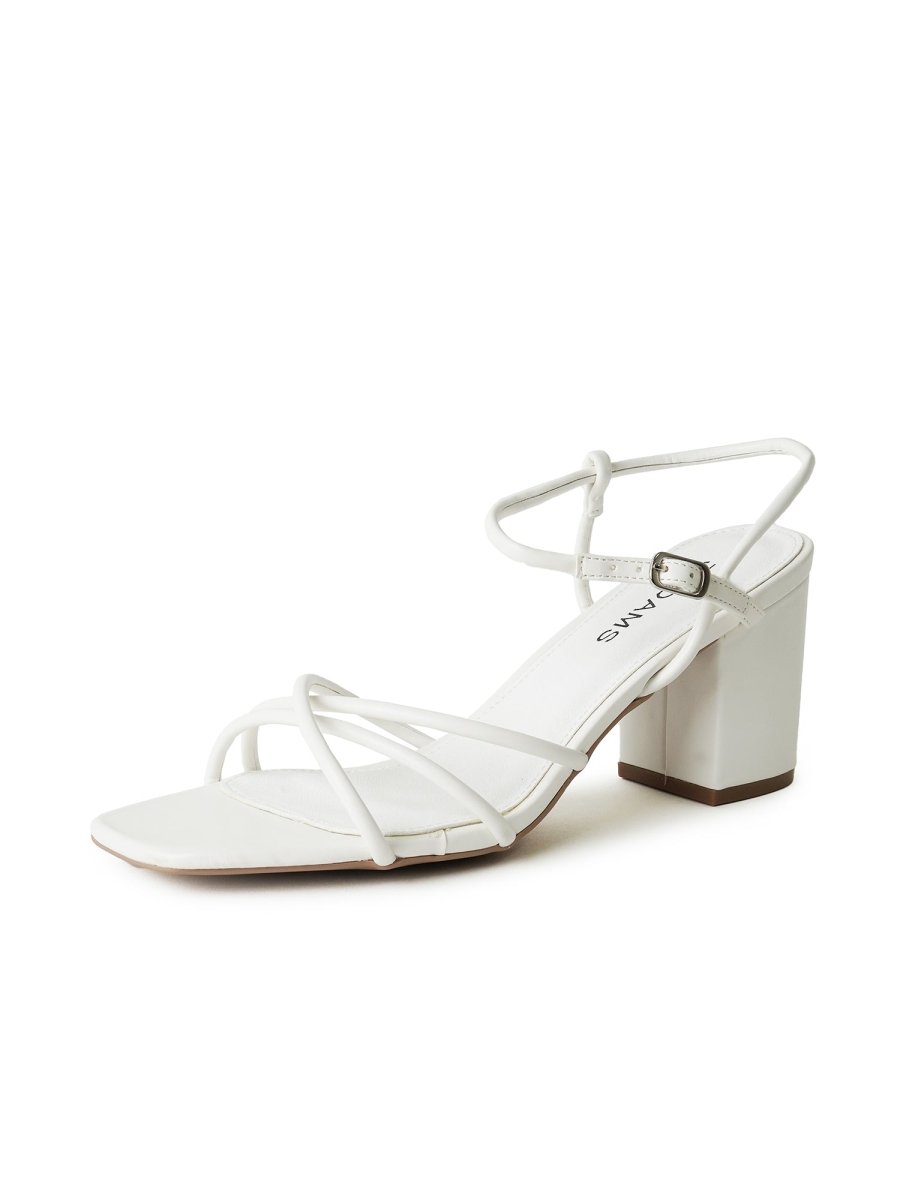 Camila | White Heels by J.Adams – Don't Panic Shoes