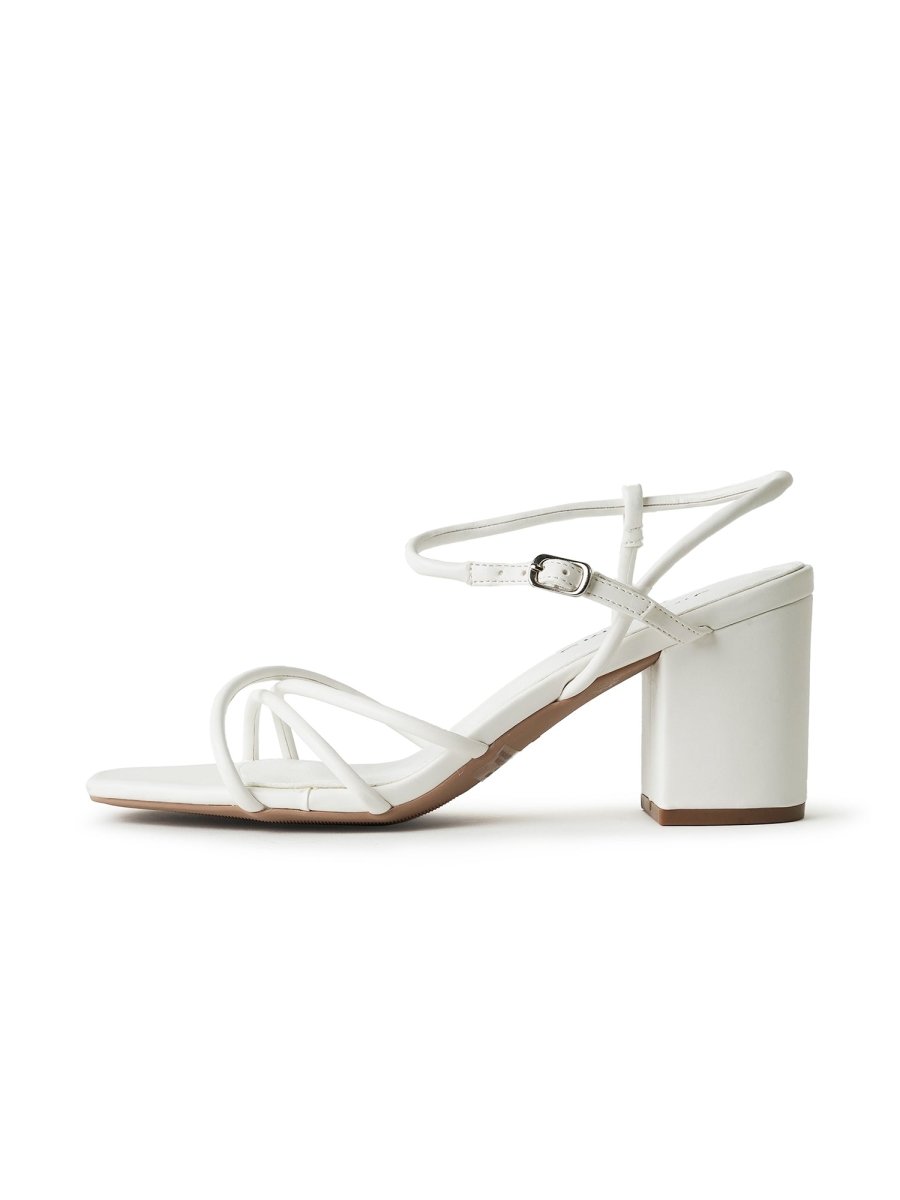 Camila | White Heels by J.Adams – Don't Panic Shoes