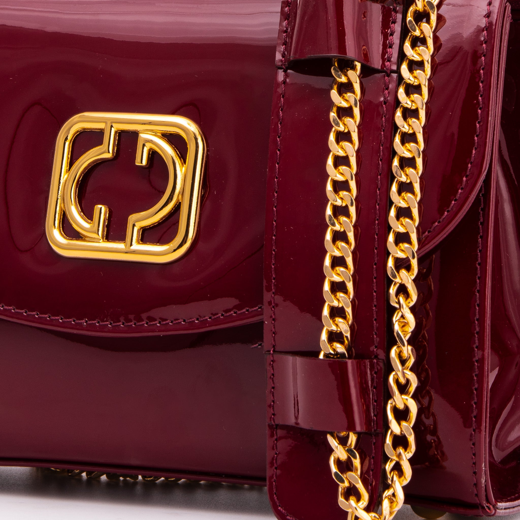 The Rosalinda Burgundy Leather Handbag