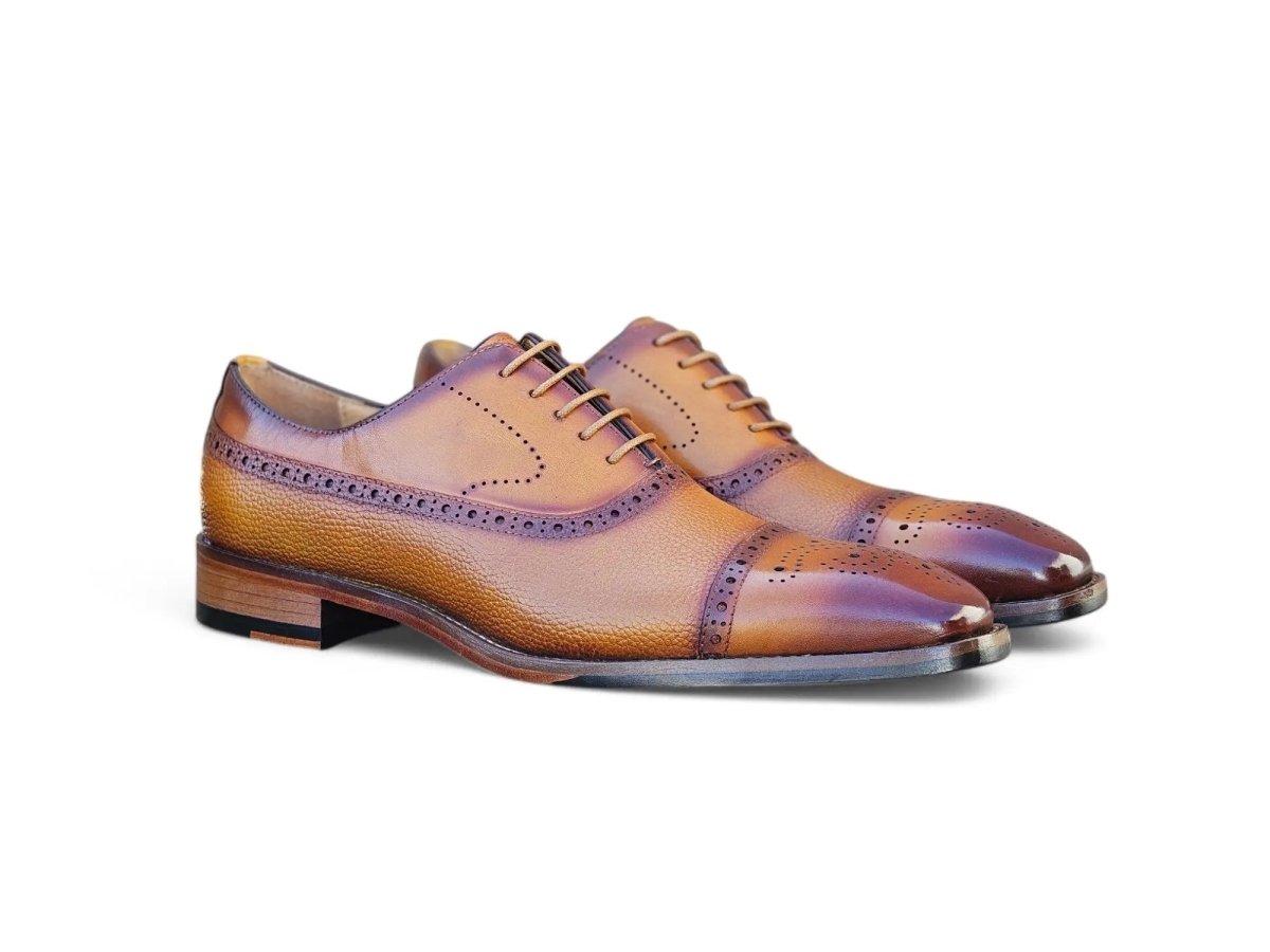 Cap Toe Oxford Leather Sole Classic Dress Shoe Kl903 - 06e Shoes by Carrucci Shoes – Don't Panic Shoes