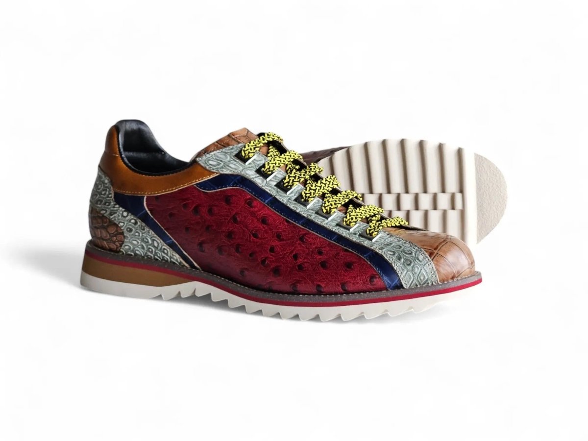 Carrucci Apex Explorer Men's Leather Sneaker Ks553 - 01t Sneakers by Carrucci Shoes – Don't Panic Shoes