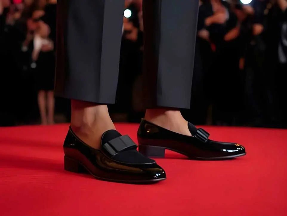 Carrucci Bow Tie Loafer Patent Leather Ks525 - 210sp Shoes by Carrucci Shoes – Don't Panic Shoes