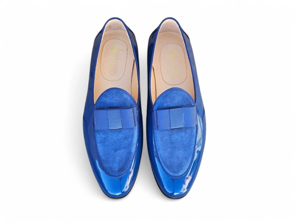 Carrucci Bow Tie Loafer Patent Leather Ks525 - 210sp Shoes by Carrucci Shoes – Don't Panic Shoes