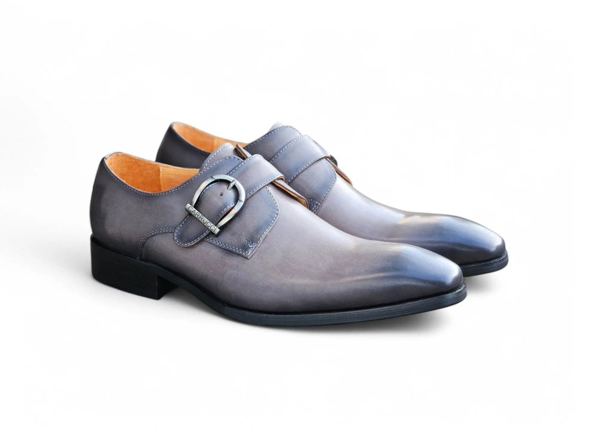 Carrucci Buckle Monk Strap Leather Loafer Ks503 - 35 Shoes by Carrucci Shoes – Don't Panic Shoes