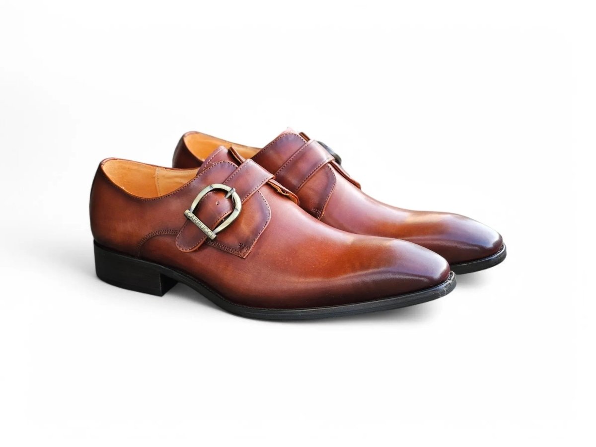Carrucci Buckle Monk Strap Leather Loafer Ks503 - 35 Shoes by Carrucci Shoes – Don't Panic Shoes