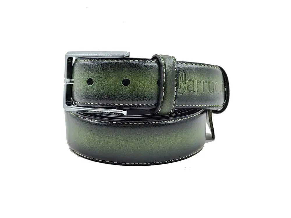 Carrucci Burnished Calfskin Belt Calfskin Leather Kc1 Belt by Carrucci Shoes – Don't Panic Shoes