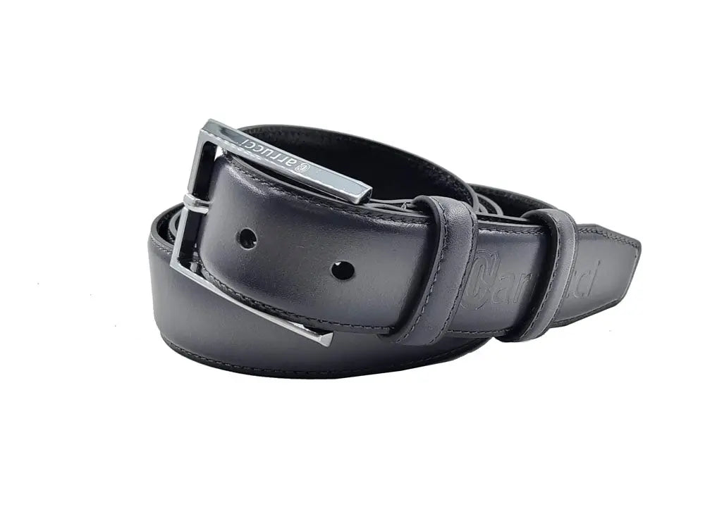 Carrucci Burnished Calfskin Belt Calfskin Leather Kc1 Belt by Carrucci Shoes – Don't Panic Shoes