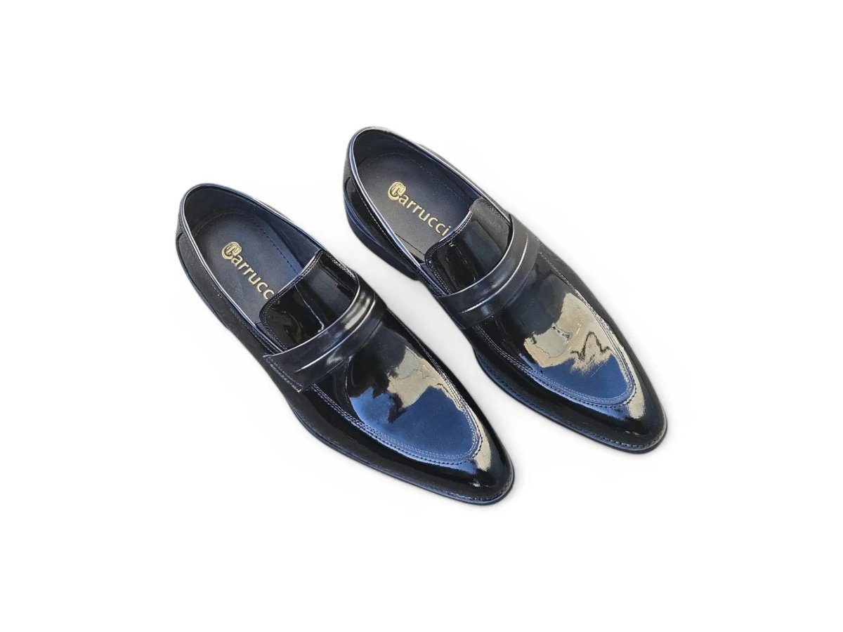 Carrucci Contrast Penny Loafer Patent Leather Ks479 - 601p Shoes by Carrucci Shoes – Don't Panic Shoes