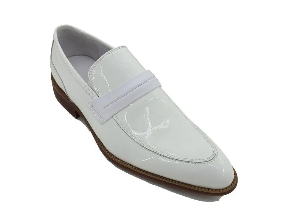 Carrucci Contrast Penny Loafer Patent Leather Ks479 - 601p Shoes by Carrucci Shoes – Don't Panic Shoes