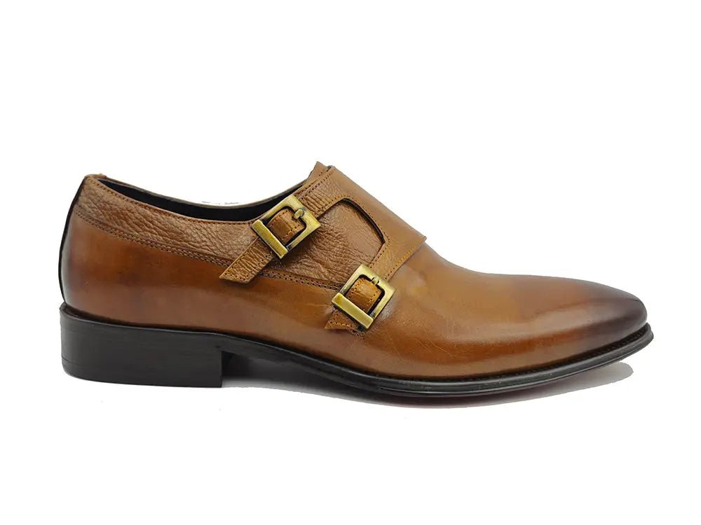 Carrucci Double Monk Straps Calfskin Leather Ks099 - 3003 Shoes by Carrucci Shoes – Don't Panic Shoes