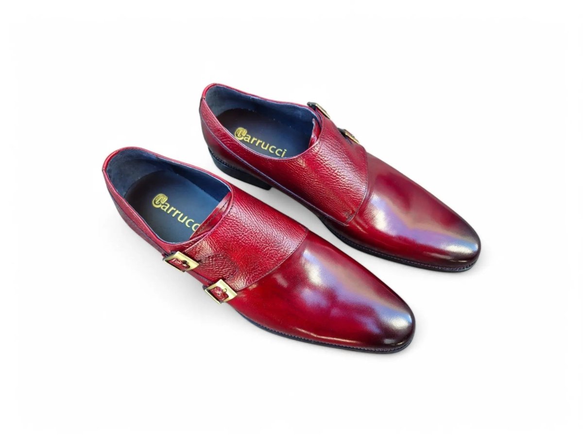 Carrucci Double Monk Straps Calfskin Leather Ks099 - 3003 Shoes by Carrucci Shoes – Don't Panic Shoes