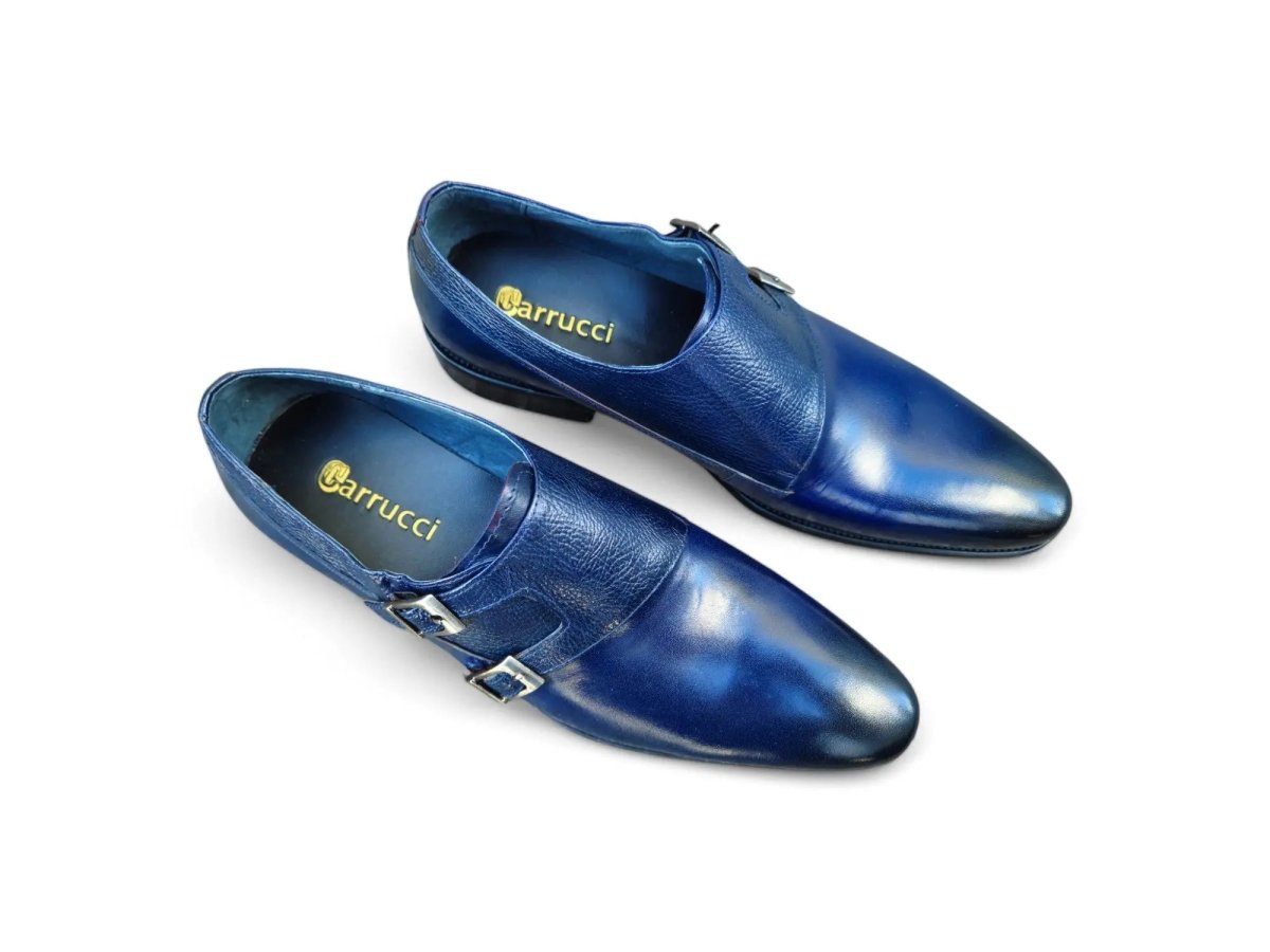 Carrucci Double Monk Straps Calfskin Leather Ks099 - 3003 Shoes by Carrucci Shoes – Don't Panic Shoes