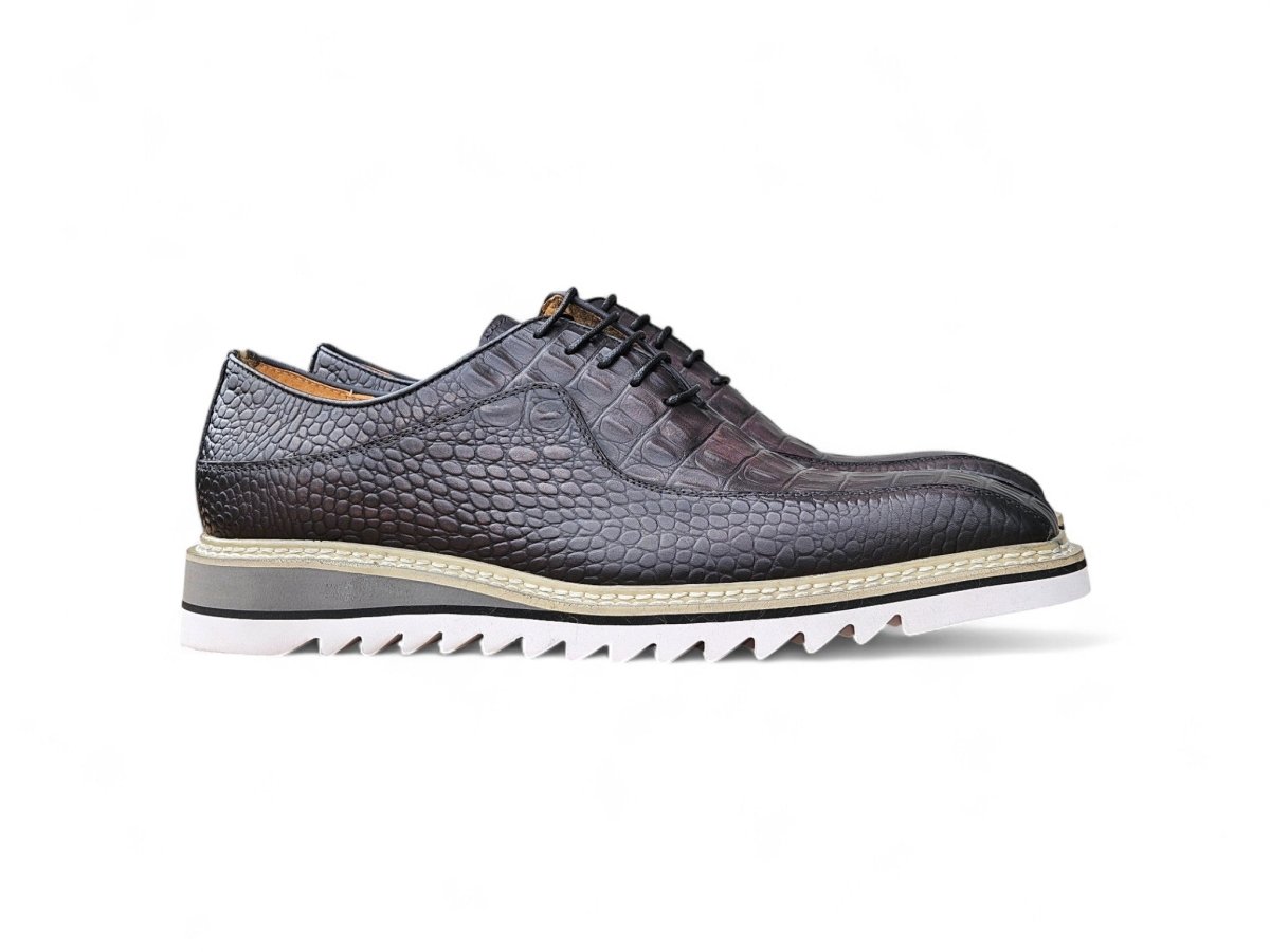 Carrucci Hybrid Alligator EmboSsed Derby Men’s Leather Ks550 - 05e Shoes by Carrucci Shoes – Don't Panic Shoes