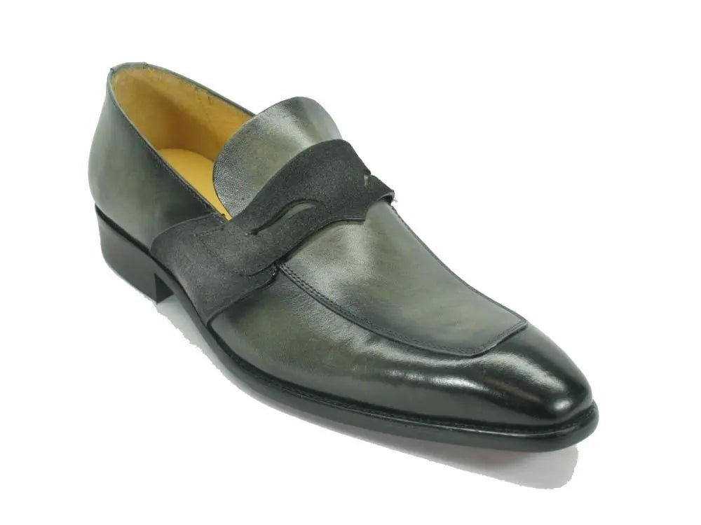 Carrucci Modern Penny Loafer Premium Mixed Media Ks503 - 40 Shoes by Carrucci Shoes – Don't Panic Shoes