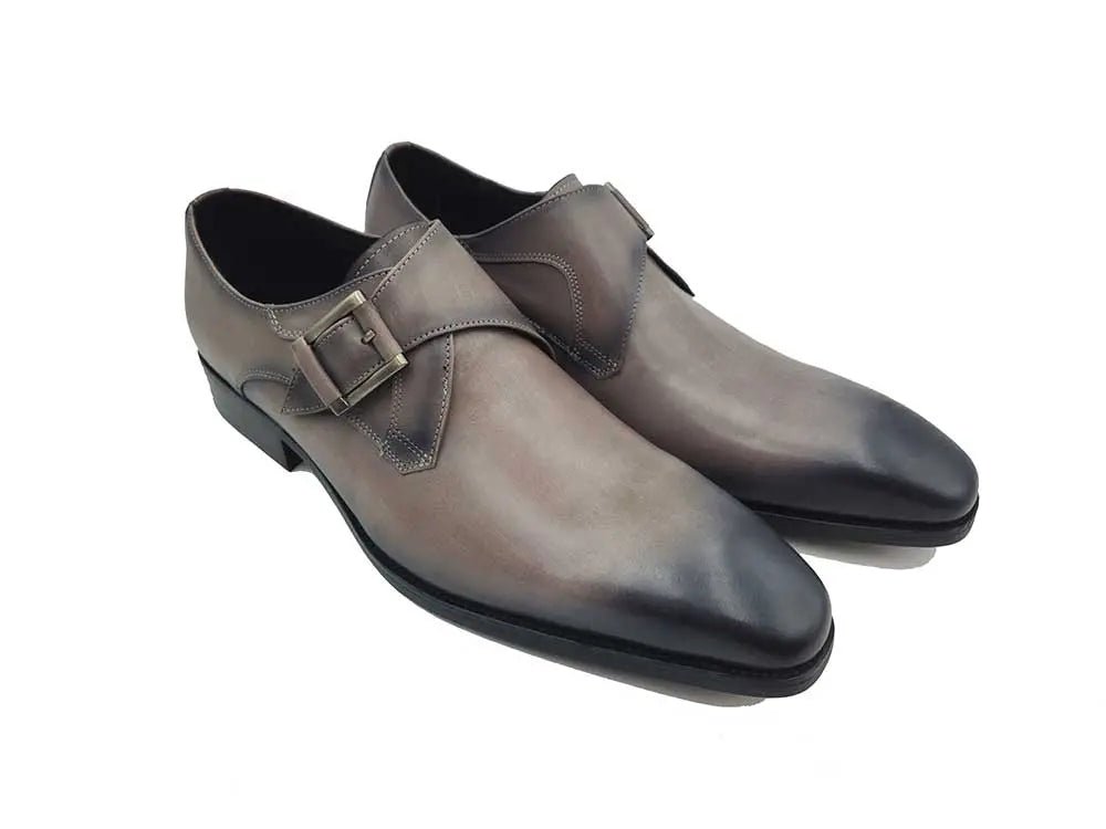 Carrucci Monk Strap Buckle Leather Loafer Burnished Finish Shoes by Carrucci Shoes – Don't Panic Shoes