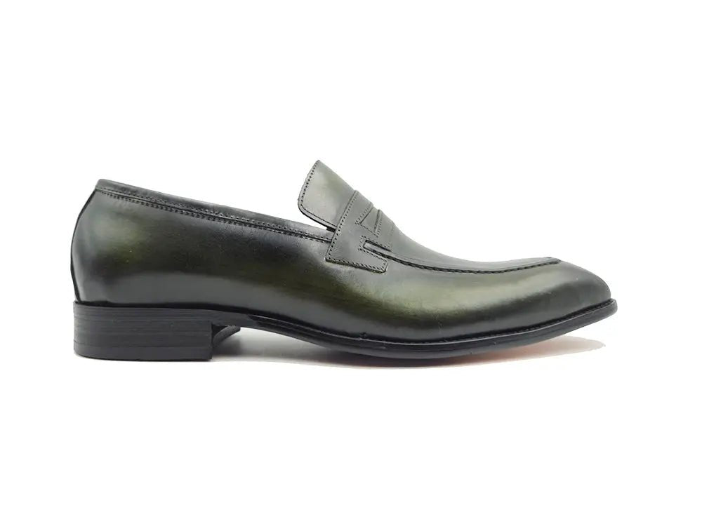 Carrucci Patina FiniShed Penny Loafer Men’s Leather Slip On Shoes by Carrucci Shoes – Don't Panic Shoes