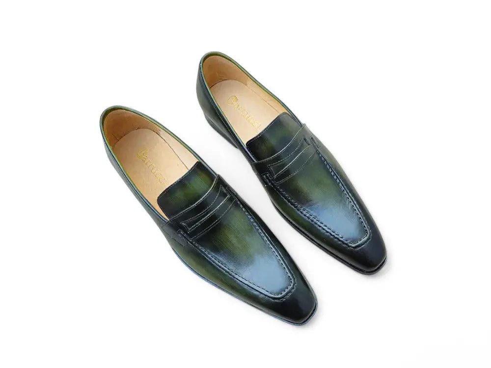 Carrucci Patina FiniShed Penny Loafer Men’s Leather Slip On Shoes by Carrucci Shoes – Don't Panic Shoes
