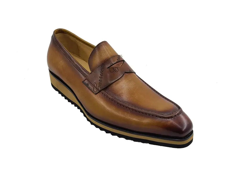 Carrucci Penny Loafer Leather Lightweight Sole Ks516 - 01 Shoes by Carrucci Shoes – Don't Panic Shoes