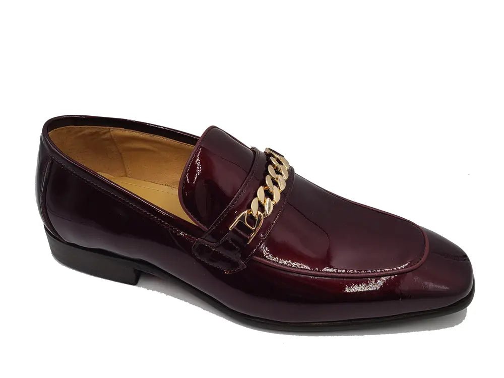 Carrucci Shoes Beveled Squared Toe Patent Leather Loafer Ks2241 - 01p Shoes by Carrucci Shoes – Don't Panic Shoes
