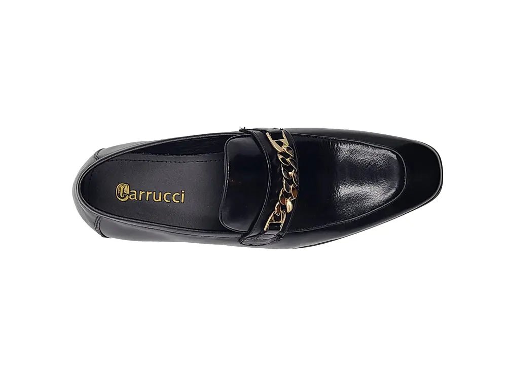 Carrucci Shoes Men's Beveled Squared Toe Calf Leather Loafer Bailey Ks2241 - 01 Shoes by Carrucci Shoes – Don't Panic Shoes