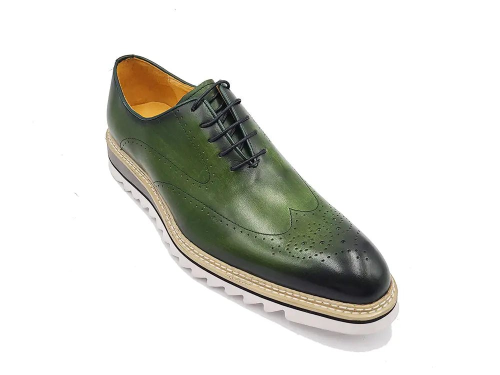 Carrucci Shoes Patina Wing - Tip Oxford Medallion Leather Shoes by Carrucci Shoes – Don't Panic Shoes