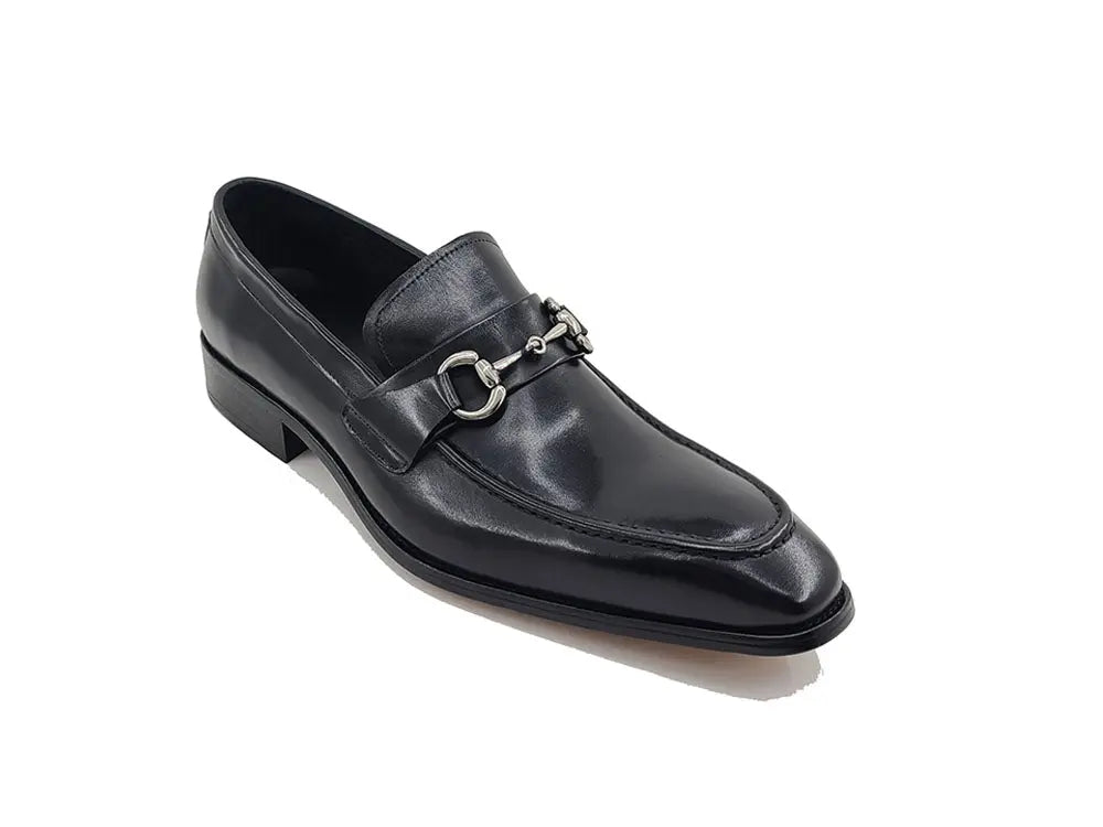Carrucci Signature Buckle Loafer Men's Leather Ks503 - 02 Shoes by Carrucci Shoes – Don't Panic Shoes