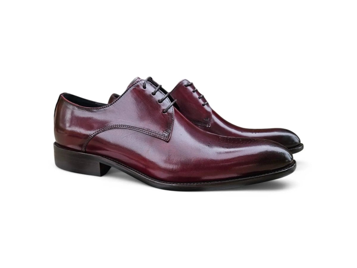 Carrucci Signature Burnished Lace Up Derby Calfskin Leather Ks479 - 04 Shoes by Carrucci Shoes – Don't Panic Shoes