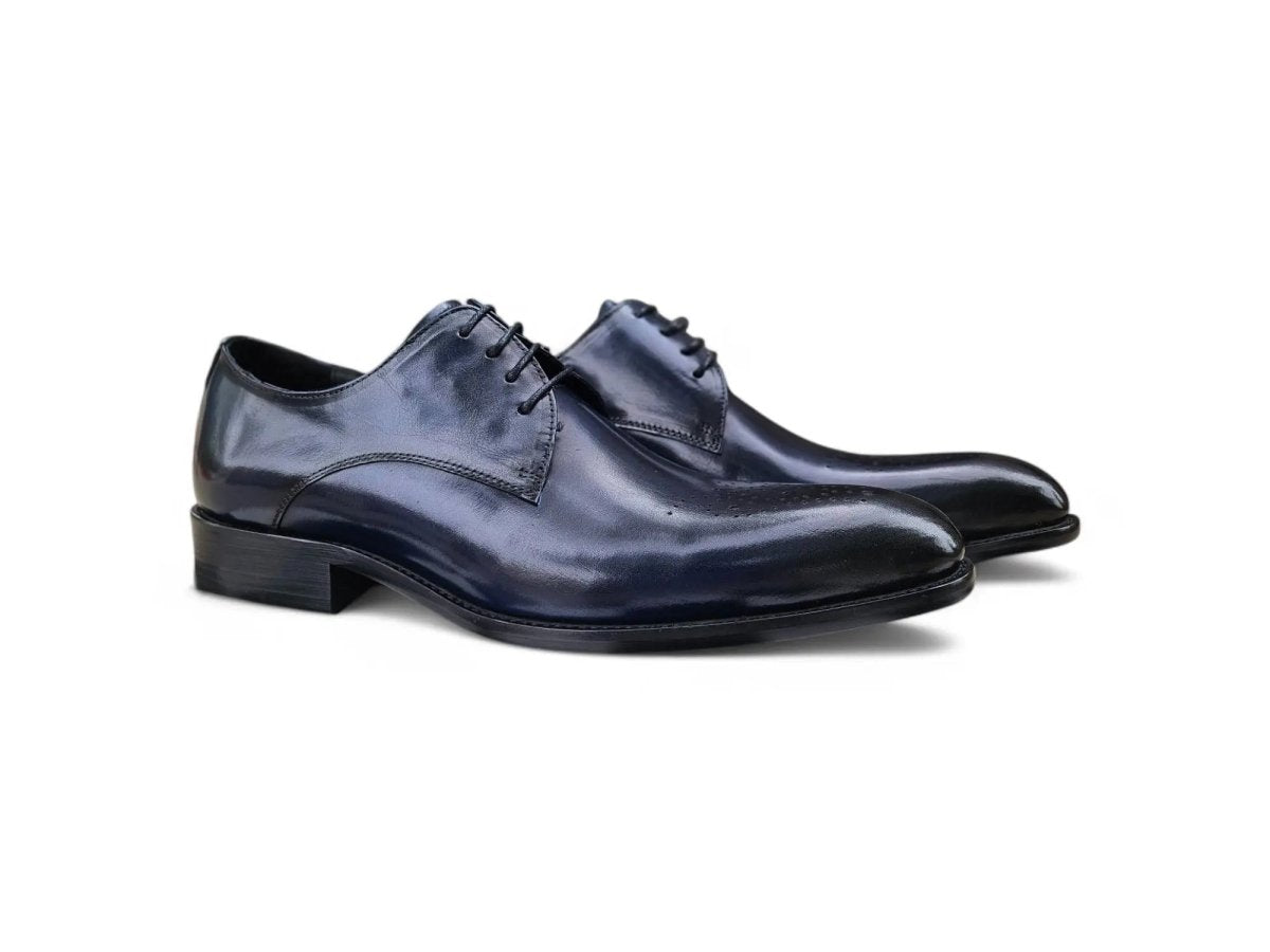 Carrucci Signature Burnished Lace Up Derby Calfskin Leather Ks479 - 04 Shoes by Carrucci Shoes – Don't Panic Shoes