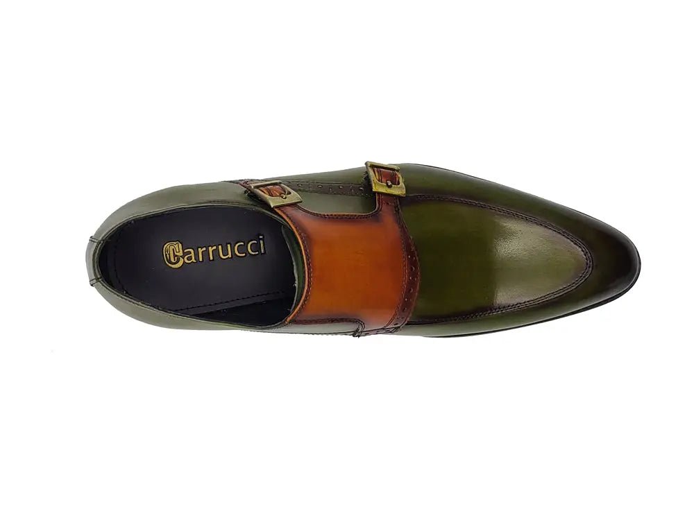 Carrucci Two Tone Monk Strap Buckle Loafer Leather Ks479 - 05 Shoes by Carrucci Shoes – Don't Panic Shoes